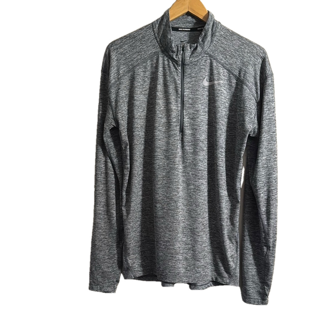 Nike Heathered Gray Long Sleeve Pullover